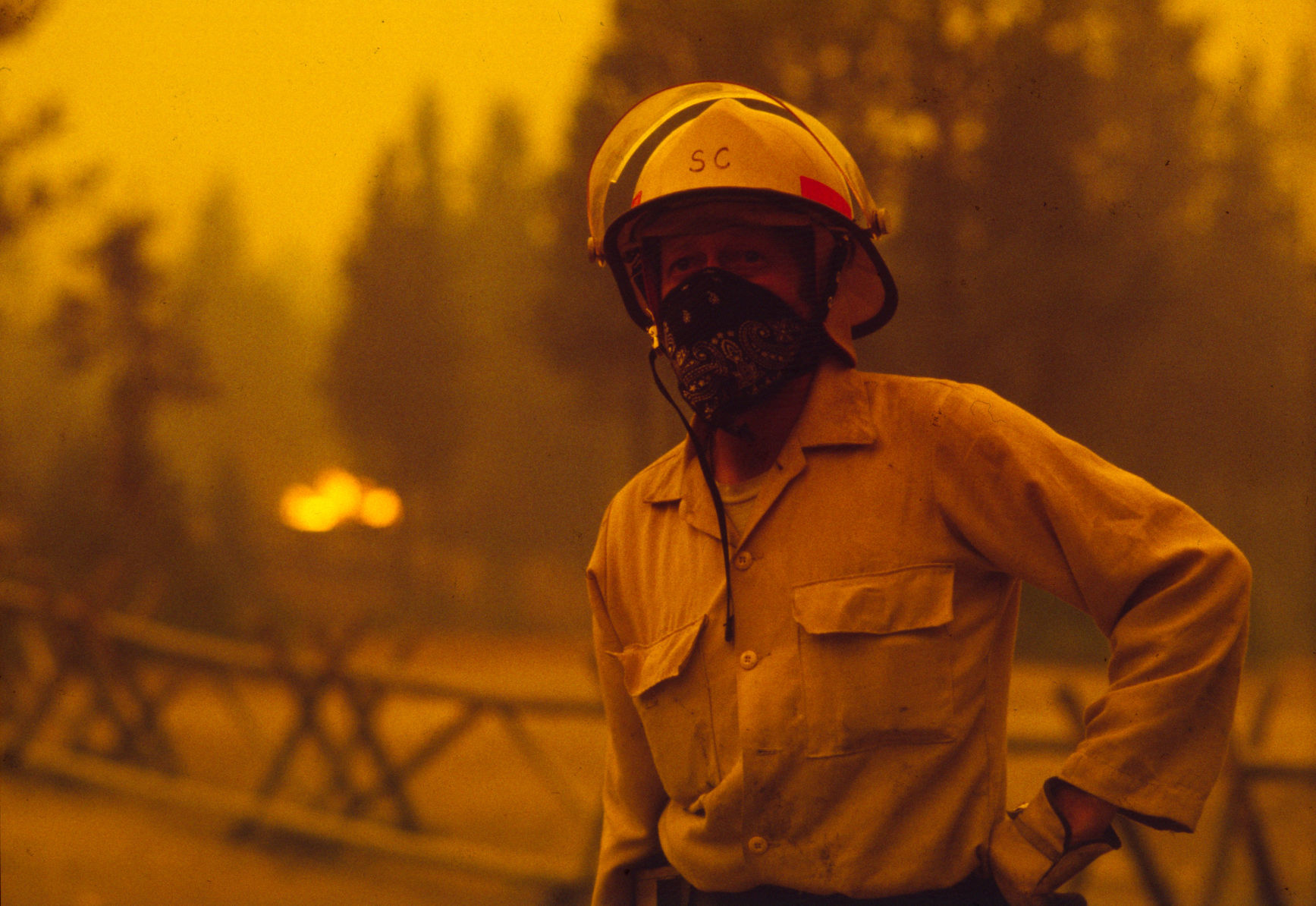 Firefighter at Norris Geyser Basin Museum